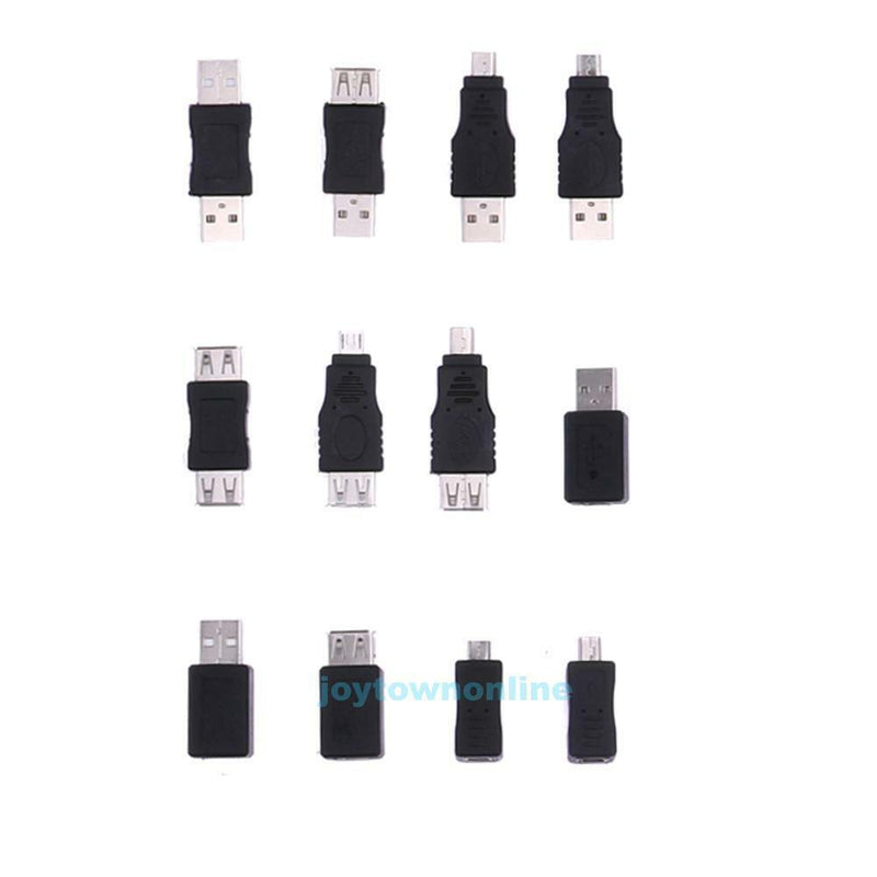 12pcs OTG 5 pin F/M mini Changer Adapter Converter USB Male to Female Micro USB