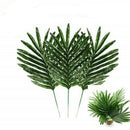 24 Pcs 2 Kinds Tropical Plant Palm Leaves Artificial Palm Leaves Faux Leave