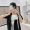 Women Mini Totes PU Solid Shoulder Money Bag Messenger Handbags (Beige)