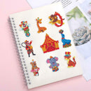 DIY Full Drill Round Cartoon Circus Troup Diamond Painting Puzzle Stickers