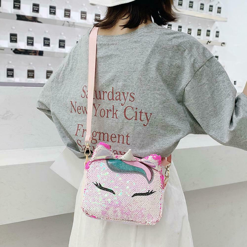 Sequins Animal Shaped Shoulder Handbags Women Crossbody Bags (Light Pink)