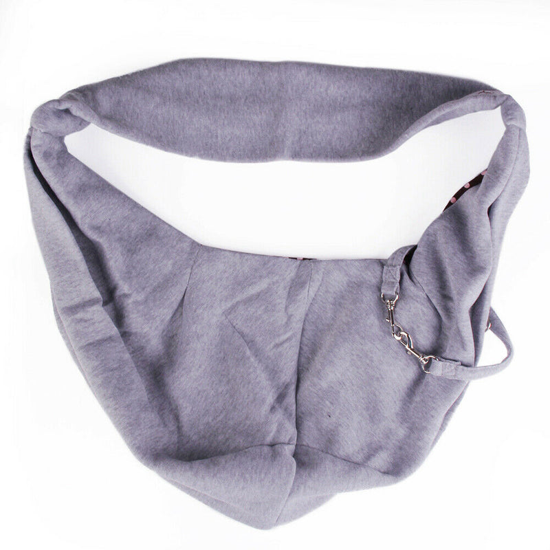 Pet Dog Cat Sling Shoulder Carrier Outdoor Travel Puppy Pouch Bag Grey