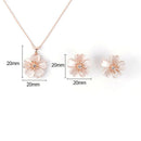 Fashion Stud Earrings Necklace Set Cute Flower Party Prom Jewelry Accessories JR