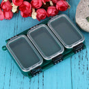 Double Sided 6 Compartments Waterproof Fishing Lure Tackle Box Case Storage