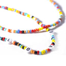 Boho Women Handmade DIY Beaded Letter Choker Necklace Charm Chain Jewelry Gi BX