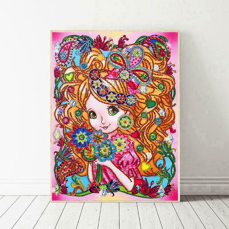 5D DIY Special Shaped Diamond Painting Girl Cross Stitch Mosaic Craft Kits