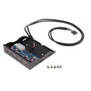 USB 2.0 4-Port Metal Front Panel USB Hub with 9Pin/10Pin SATA Adapter Cable