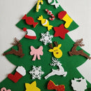 DIY Felt Christmas Tree Set Kit with 30Pcs Removable Ornaments Felt Xmas Ne