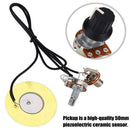 50MM Guitar Pickup Piezo Transducer 6.35MM Output Jack for Ukulele Guitar