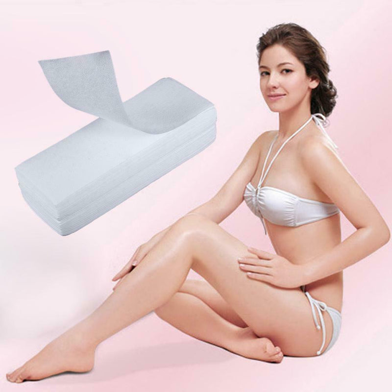 100pcs Hair Removal Depilatory Wax Strip Nonwoven Epilator Paper Waxing