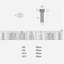 200PCS M6 M8 M10 M12 Stainless Steel Metric Hex Socket Cap Head Screws B TOE
