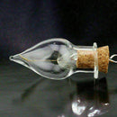 10 pcs Mini Empty Teardrop-shaped Vials Glass Bottles Vial Charm Pendant Te