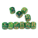 10Pcs Yellow Six Sided D6 Dice Dies for Dungeons & Dragons Role Play Accs