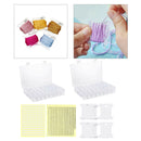 Embroidery Floss Organizer Box - 2pcs 24 Compartments with 150 Floss Bobbins and