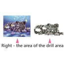 DIY Diamond Painting Embroidery Tiger Round Rhinestones Cross Stitch Kit (B