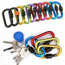 10pcs Aluminum Alloy Carabiner Shaped D Keychain Random Color -75mm * 40mm L5L9