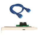 50cm 19Pin Female to USB 3.1 Type C Adapter Cable w/ PCI Profile Bracket