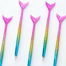 Mermaid Pen Gift Fish Pen Set Ballpoint Pens Blue Ink Case Gifts Pen for Ch L8X6
