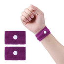 2pcs Morning Sickness Wrist Bands Anti Motion Sickness Wristband (Purple) A