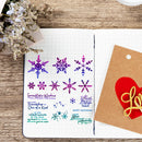 Carbon Steel Snowflake Series Transparent Seal Stamp Stencils (ST0351A1)