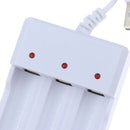 1Pc Universal 3 Slot AA/AAA Rechargeable Battery Charger Adapter USB  OZ