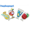 4pcs 5D DIY Full Drill Special Shaped Diamond Painting Key Ring Keychains Gift