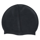 Black Soft Silicone Stretchable Swim Swimming Cap Hat for Adults W5L7