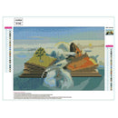 5D DIY Full Round Diamond Painting Book World Cross Stitch Embroidery Kit