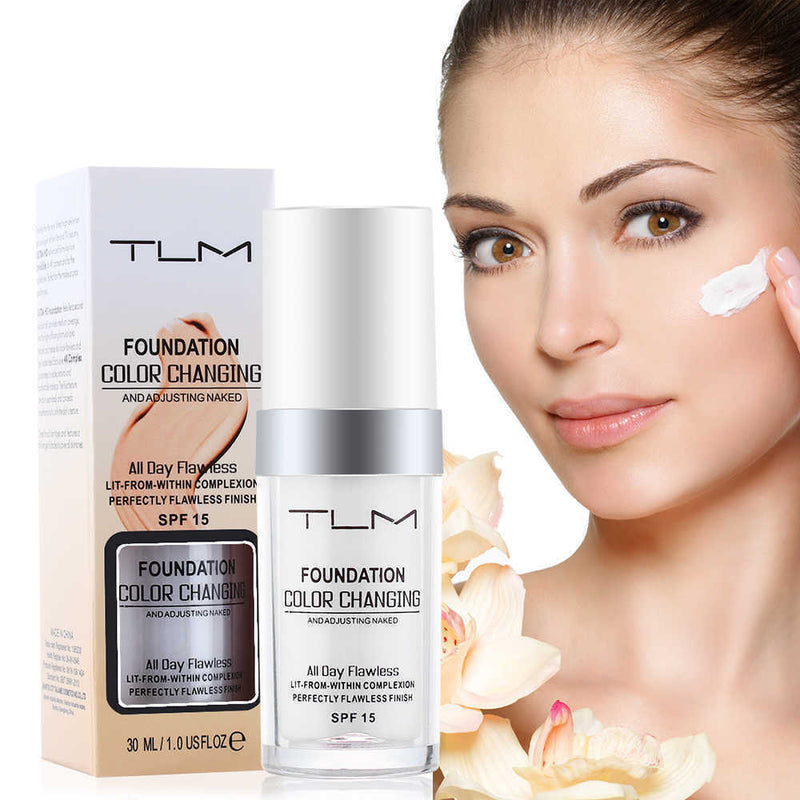 Magic Color Changing TLM Foundation Makeup Base Face Liquid Concealer 30ml New