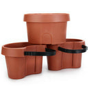 3 Pc/Lot Unique Gutter Downspout Garden Flower Pot Drain Pipe Flower Pots T
