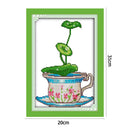 Flower DIY Printed Cross Stitch 14CT Canvas Handmade Needlework Set (H587)