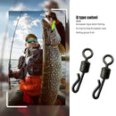 25pcs Black Q-Shaped Quick Change Swivels Fishing Terminal for Carp Fishing