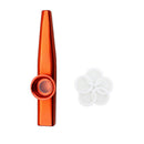 Metal Kazoos Musical Woodwind Instrument Mouth Flutes for Beginner (Red) A