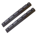 2 Pieces Plastic Slotted Electric Guitar Nut Black