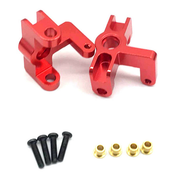 6 Pieces 1:14 RC Car Truck Parts Steering Hub Kit Fits WLtoys 144001 Car Red