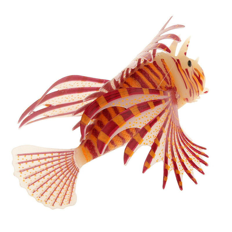 2 PCS Fluorescent Fish Tank Landscape Animals Silicone