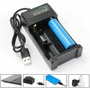 USB Port Dual Slots Charger Universal For 3.7V 18650 16340 14500 Li-ion Battery