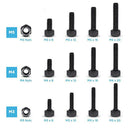 500 Pcs Grade 12.9 Black M3 M4 M5 Inner Hex Socket Head Cap Screws Assortme A7J1