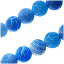 Blue Fire Dragon Veins Agate Gem Round Beads 8mm Strand HOT