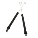 2x Drum Brushes Retractable Steel Brushes Sticks Brush with Rubber Handles