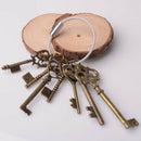 5PCS Stainless Steel Wire Keychain Cable Key Ring Chains for Outdoor Hiking TOOL