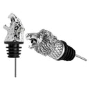 2pcs Animal Head-Wine Pourer Spout,Wine Bottle Stopper for Bar Tools