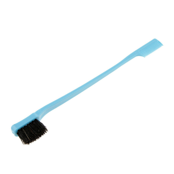 7 inches Double Sided Edge Brush Comb Smooth Gentle Control Natural Blue