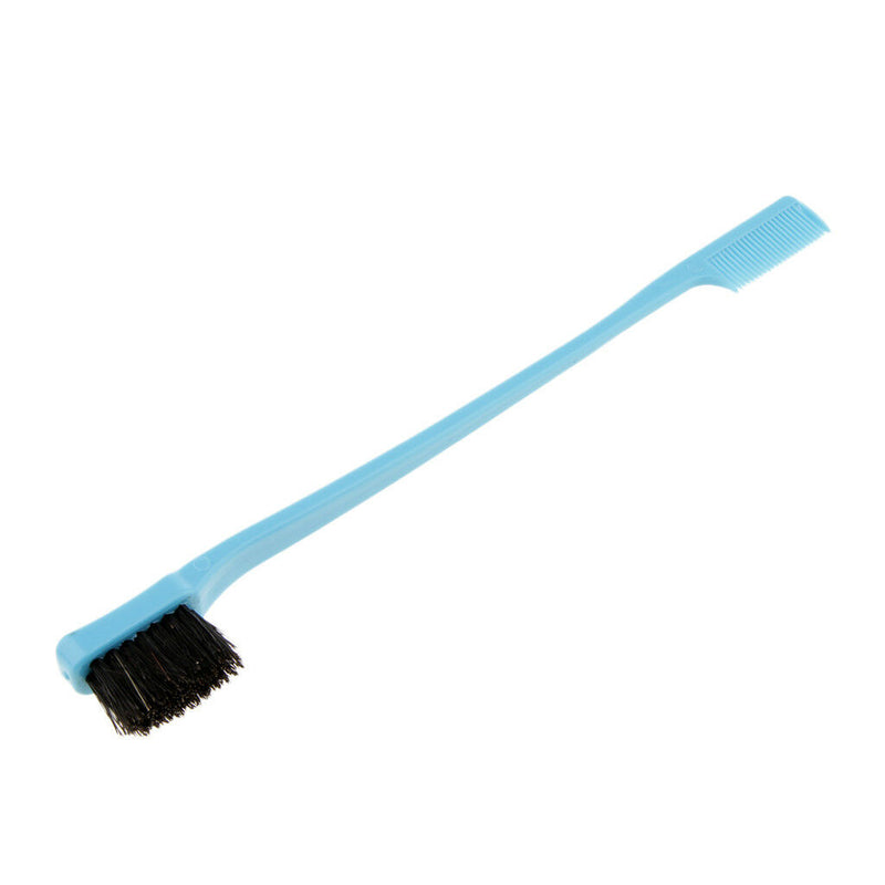7 inches Double Sided Edge Brush Comb Smooth Gentle Control Natural Blue