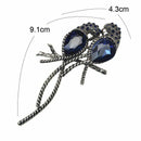 Alloy for Women Animal Brooches A Pair of Bird Inlay Shiny Big Blue for Gir