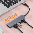 Typt-C Type C Hub USB C USB3.1 Hub with HDMI 5 in 1 Combo Hub with 2 USB3.0