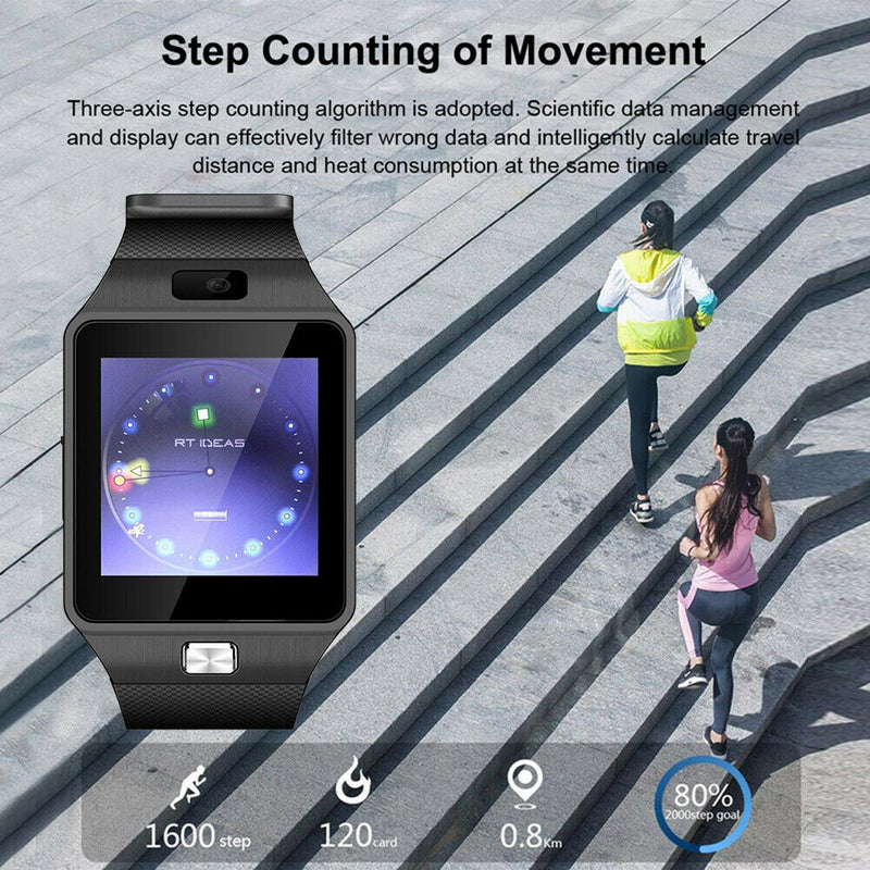 DZ09 1.54 inch Touch Camera Sleep Monitor Reminder Bluetooth Smart Watch