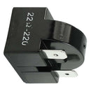 22 Ohm Resistance 3 Pin Terminals Refrigerator PTC Starter Relay Black