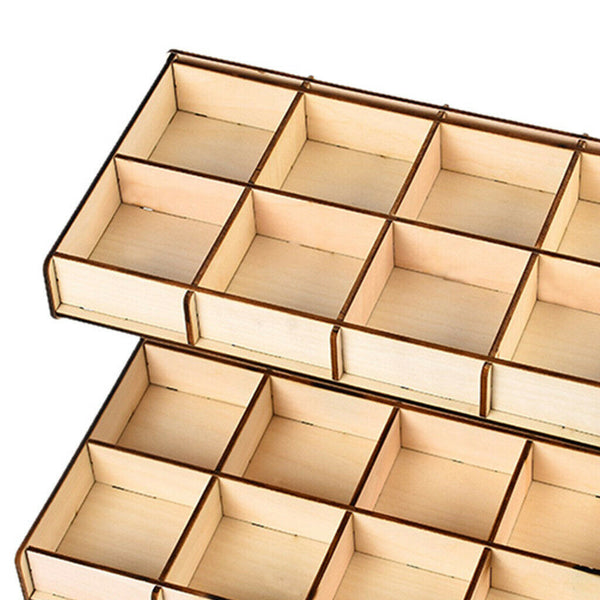 DIY Wooden Paint Rack Ink Storage Organizer 2-layer 20-grid