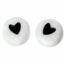 50Pcs Useful Acrylic Heart Love Coin Round Flat Spacer Beads 7mm S3C8 O6L0 Y3A1